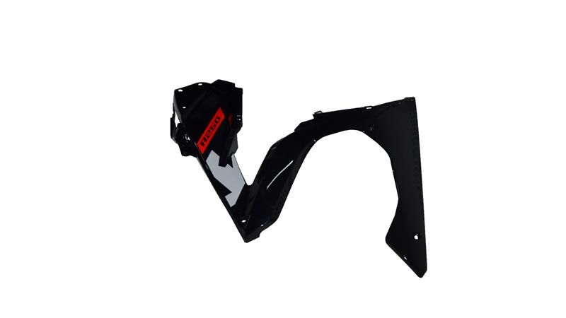 İÇ DİZLİK DEKORU SOL SİYAH - KIRMIZI (R250)