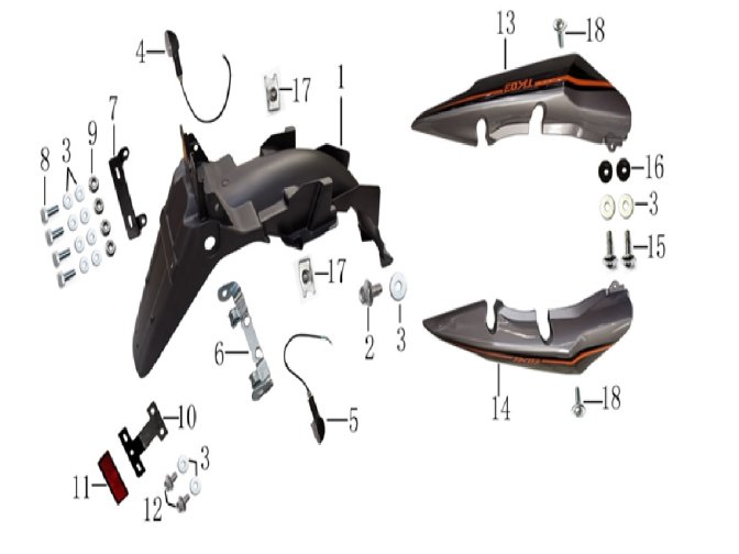 ARKA SİNYAL SOL (TK03)125-R