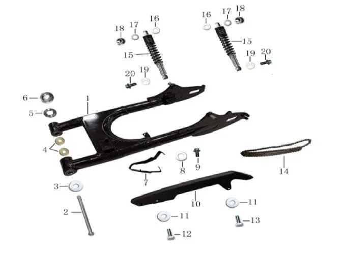 ARKA AMORTİSÖR TEK (TK03)125-R